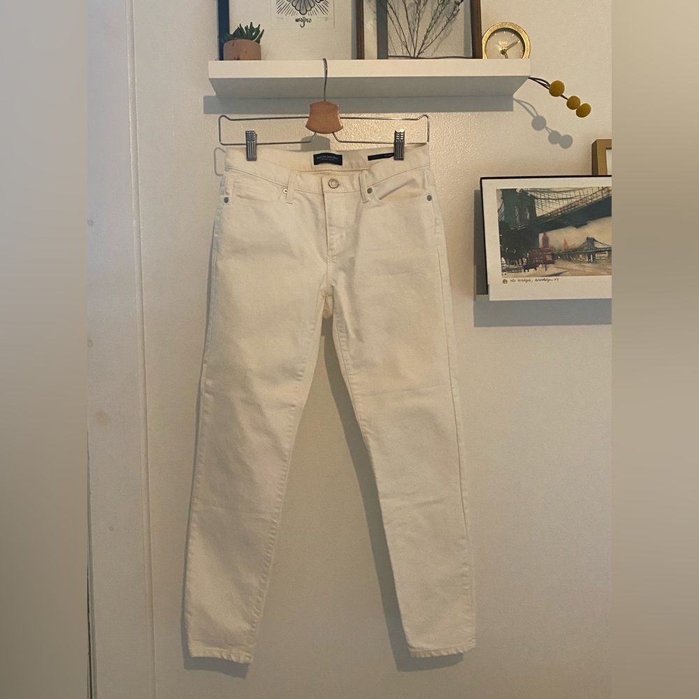 Banana Republic Off White Skinny Jeans Size 26
